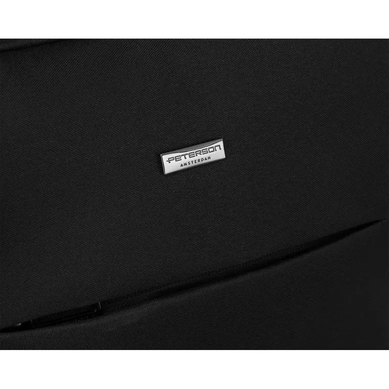 Plecak podróżny, bagaż podręczny do samolotu, czarny, port USB, Peterson