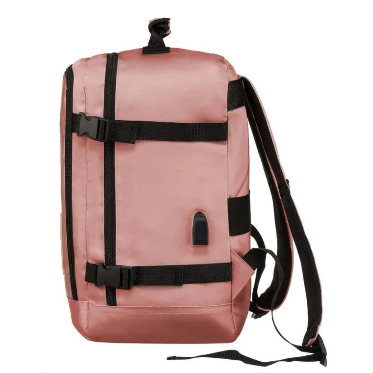 Plecak podróżny, bagaż podręczny do samolotu, różowy, Peterson