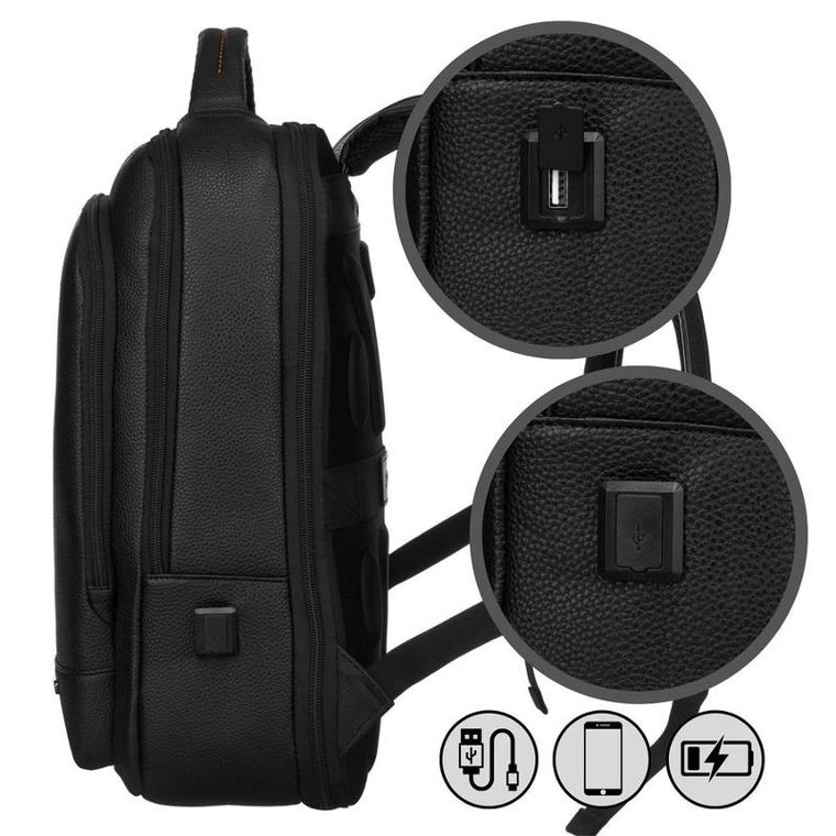 Plecak podróżny na laptopa, bagaż podręczny do samolotu, czarny, Peterson