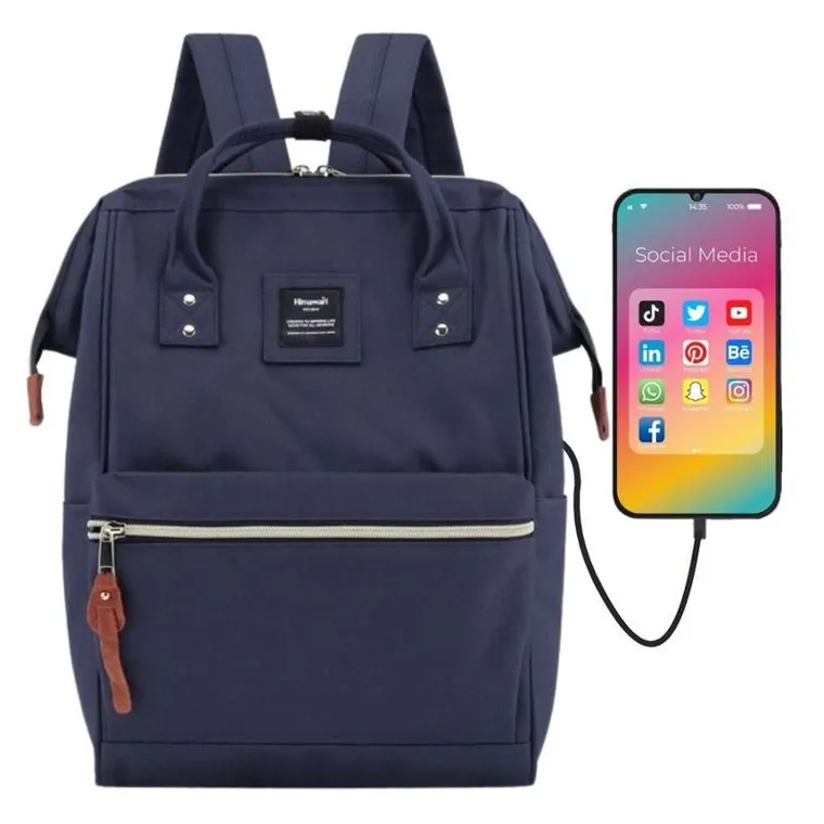 Plecak podróżny na laptopa, bagaż podręczny do samolotu, granatowy, Himawari