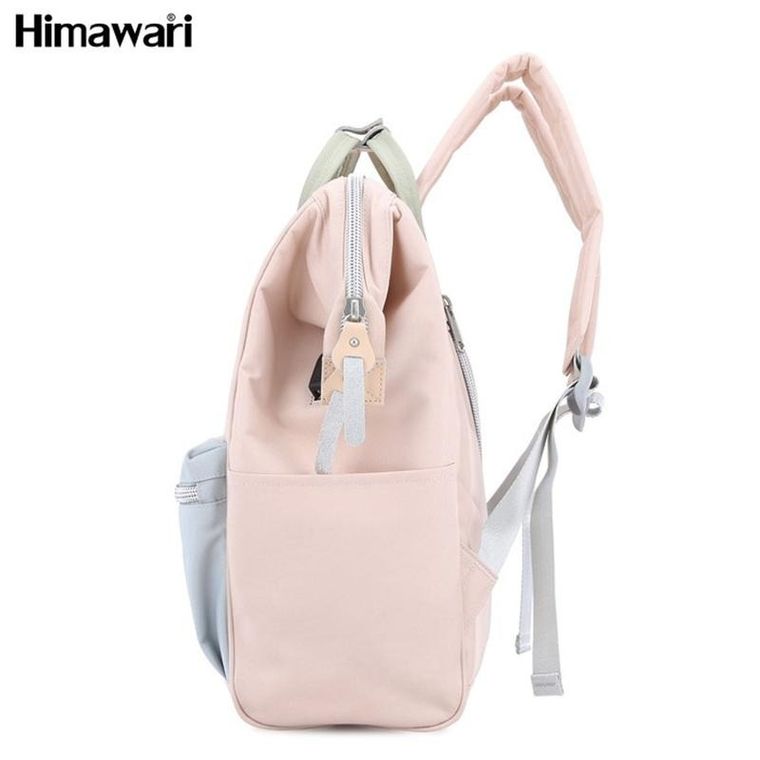 Plecak, różowo-niebieski, port USB, Himawari