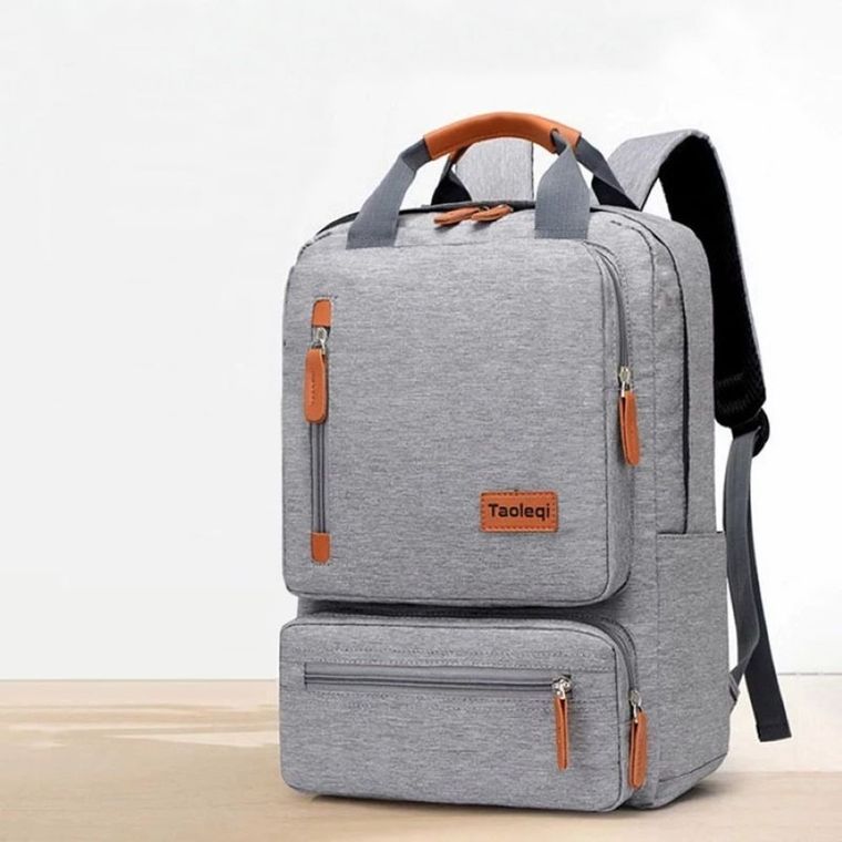 Plecak szkolny, studencki, na laptopa 15,6", jasnoszary