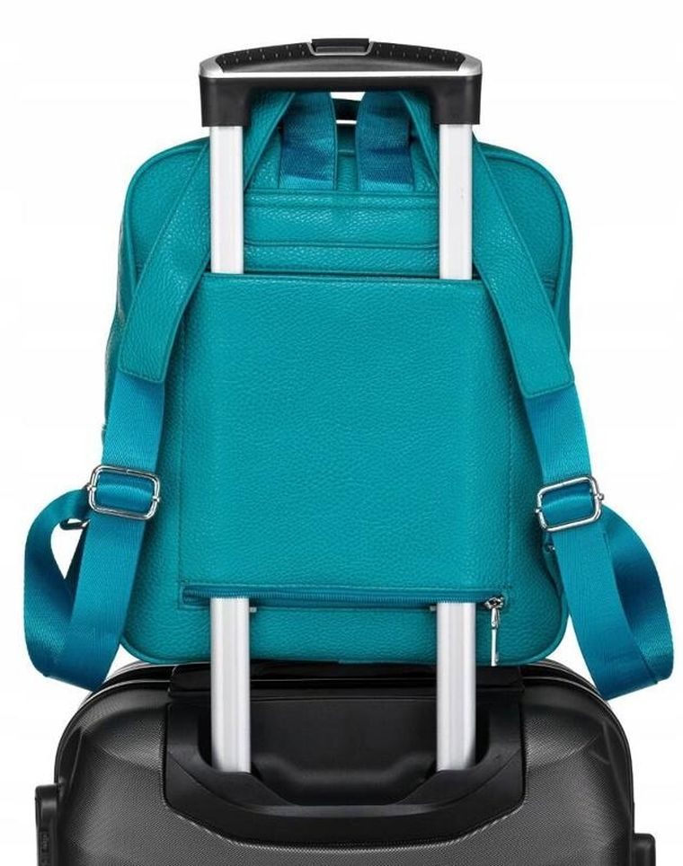 Plecak, turkusowy, skóra ekologiczna, Rovicky