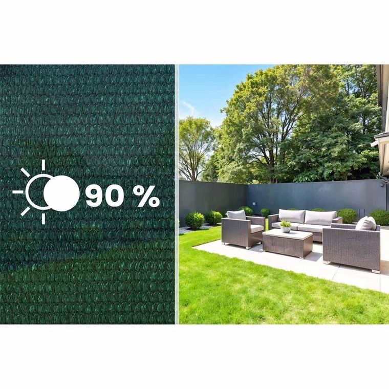 Plonos, siatka cieniująca, zielona, 1,2-50m 140g/m2