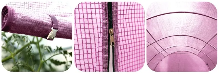 Plonos, tunel ogrodowy, 2-3 m, 6 m², różowy