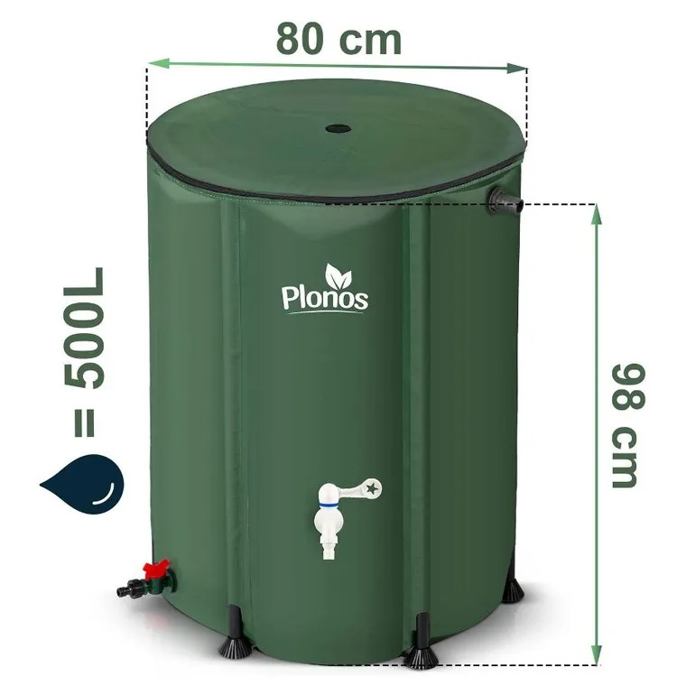 Plonos, zbiornik na deszczówkę, 500l