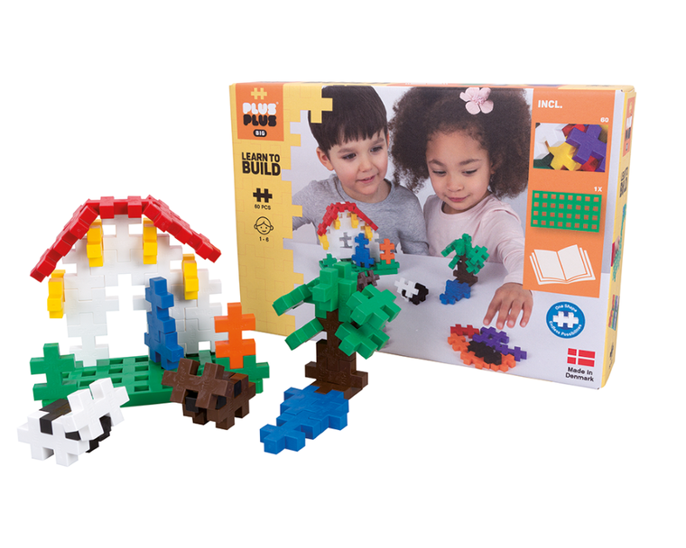 Plus-Plus, Midi Mix, Learn to build, klocki, 60 szt. + płytka