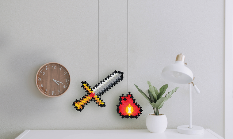 Plus-Plus Mini, Miecz i ogień, puzzle po numerach, 250 elementów