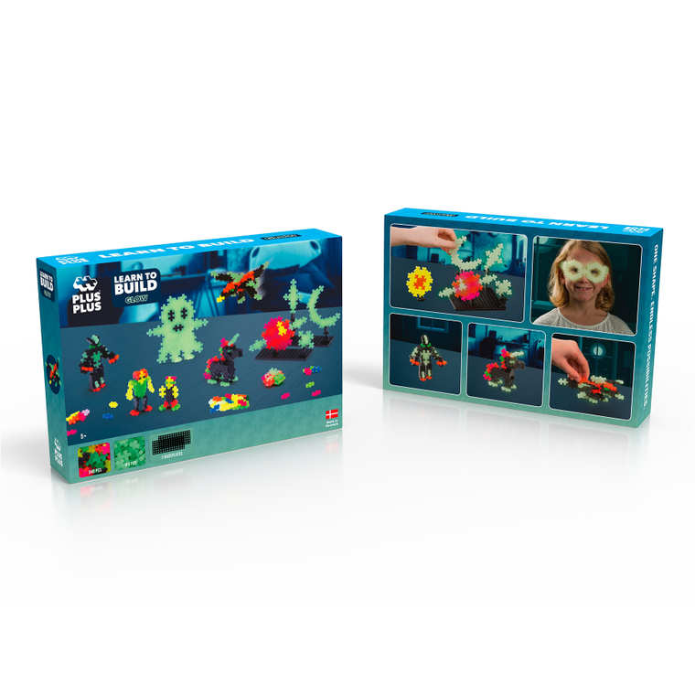 Plus-Plus, Naucz się budować, klocki świecące w ciemności, 500 elementów