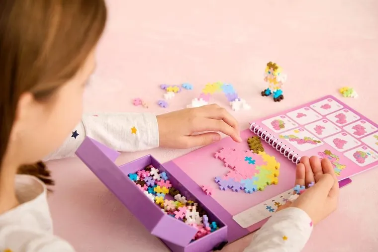 Plus-Plus, Puzzle by Number, Activity Pad, klocki, zestaw bajkowy, 125 elementów