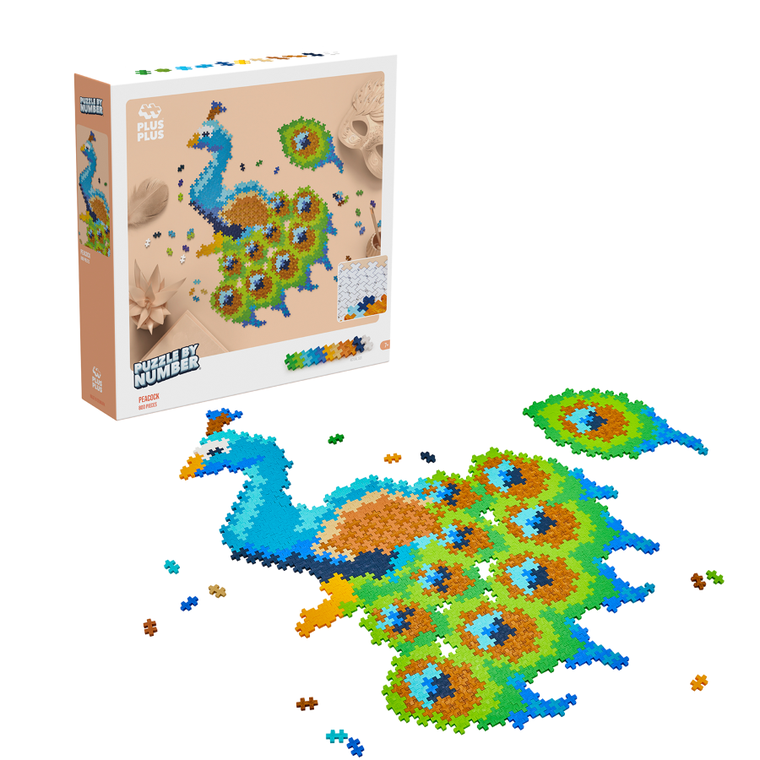 Plus-plus, Puzzle by number, paw, 800 elementów