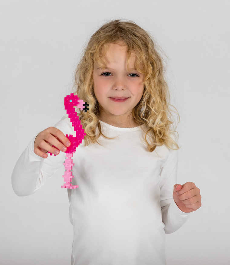 Plus-Plus, Tuby Zwierzęta, Flaming, klocki, 100 elementów