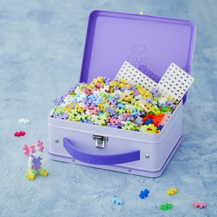 Plus-Plus, Zestawy Basic, Pastelowa Walizeczka, klocki, 600 elementów