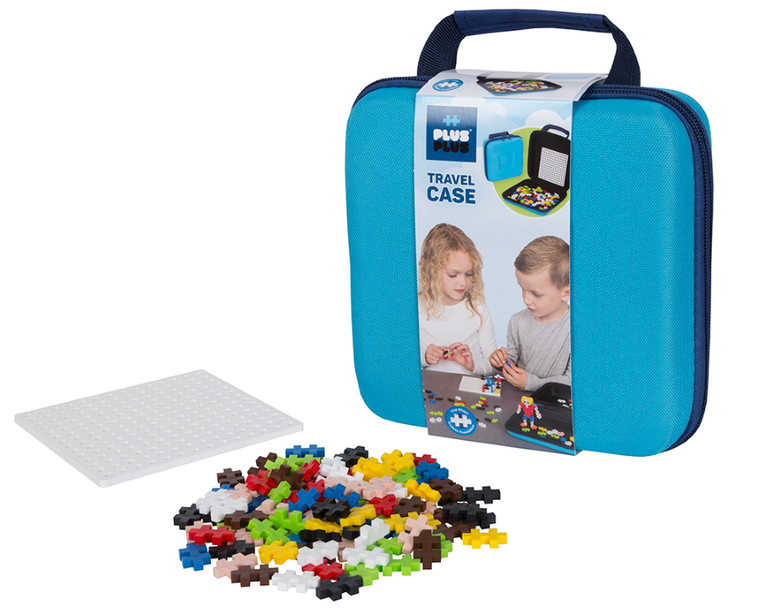 Plus-Plus, Zestawy Basic, Walizka podróżna z klockami, 100 elementów