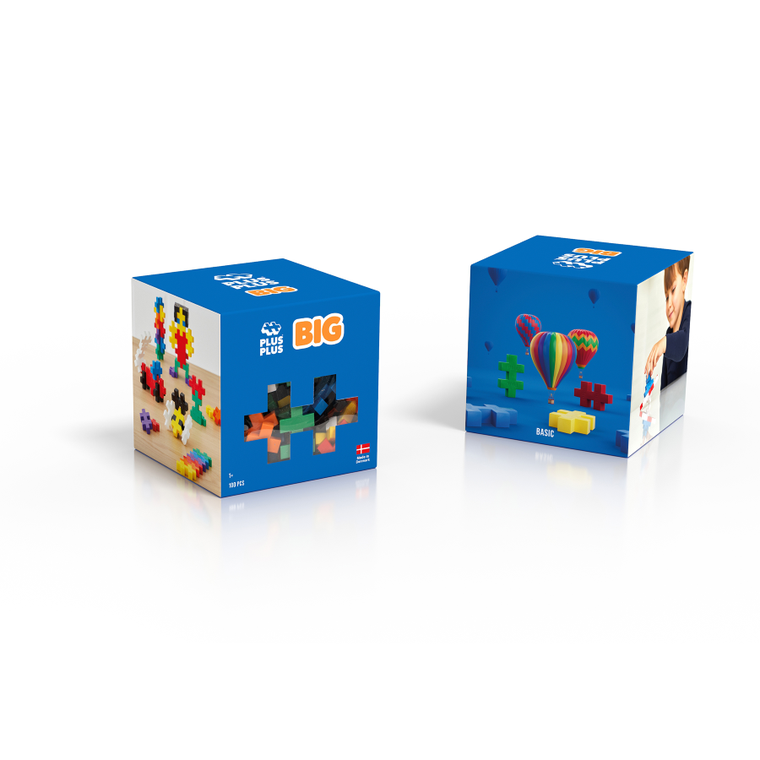 Plus-Plus, Zestawy Big, podstawowe kolory, klocki, 100 elementów