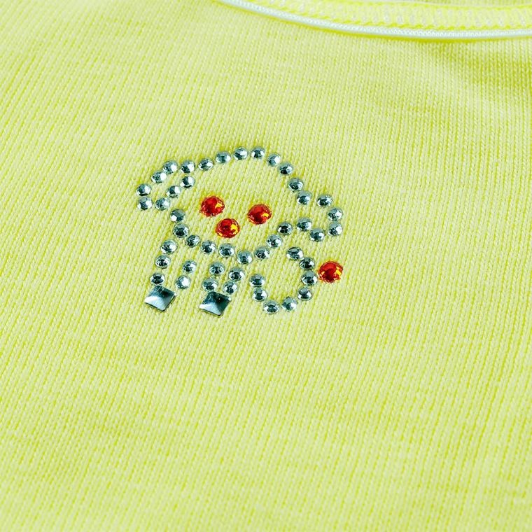 Podkoszulek dziewczęcy bez rękawów, żółty, Mela, Saltex