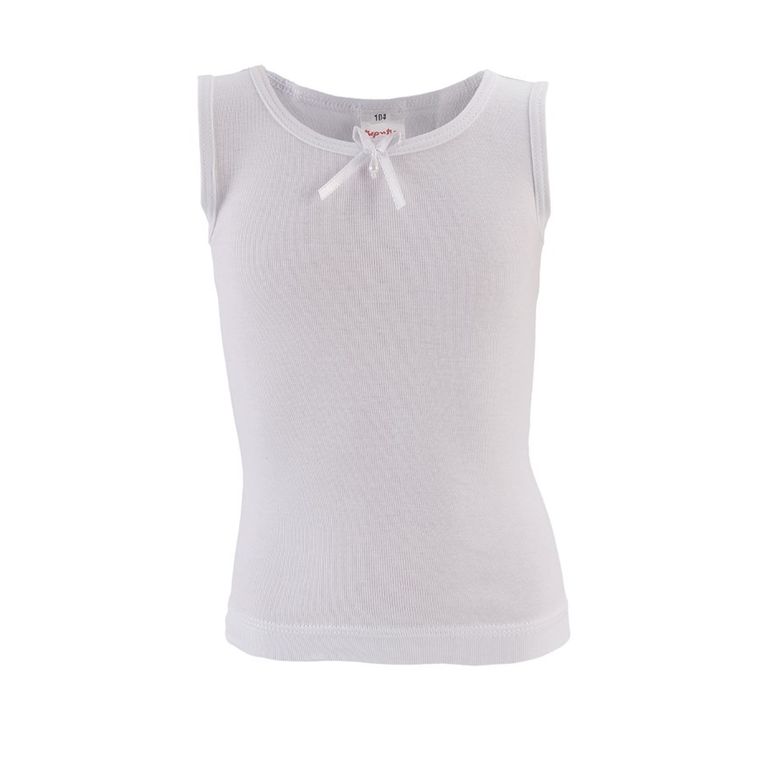 Podkoszulek dziewczęcy, biały, Amelka, Tup Tup