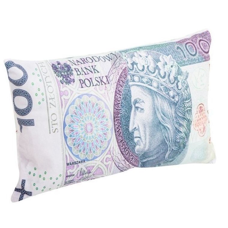 Poduszka, banknot, stówka, 100 PLN