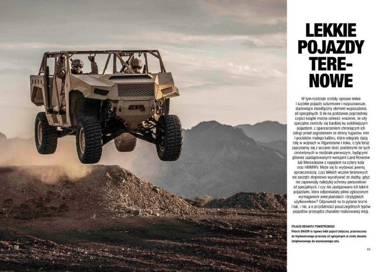 Pojazdy wojsk specjalnych. Wozy terenowe, MRAP-y, motocykle, quady