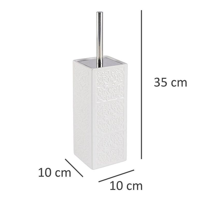 Pojemnik na szczotkę, Cordoba white + szczotka wc