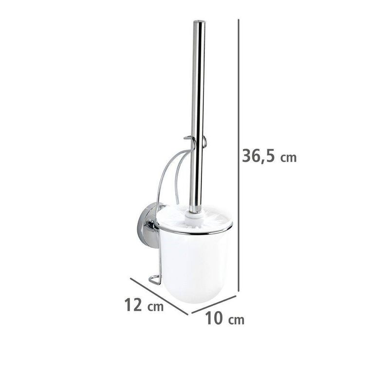 Pojemnik na szczotkę, Milazzo + szczotka wc, Vacuum-Loc, stal chromowana