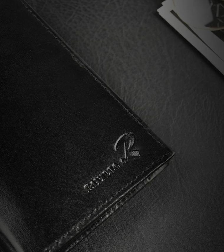 Pojemny, pionowy portfel męski z połyskującej skóry naturalnej, Ronaldo