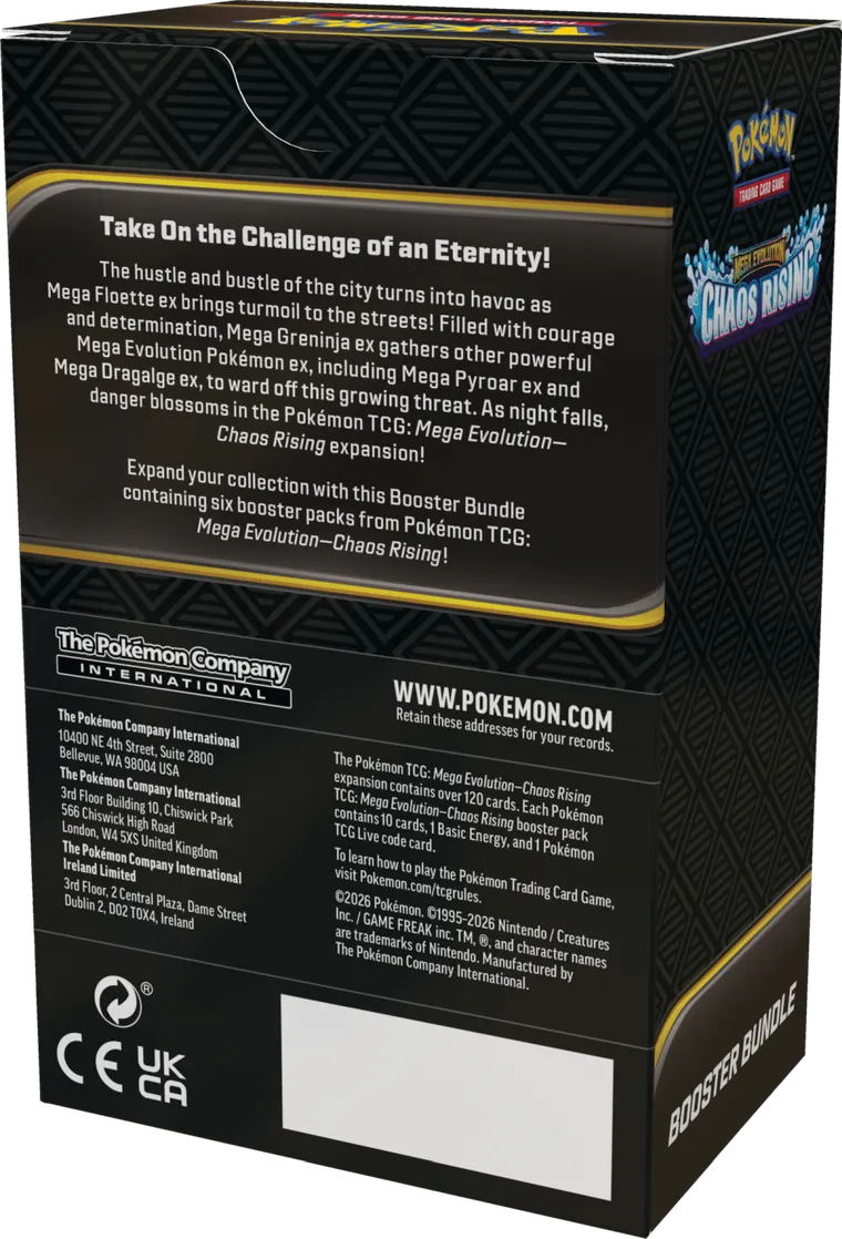 Pokemon TCG: Mega Evolution, Chaos Rising, Booster Bundle, gra karciana, dodatek