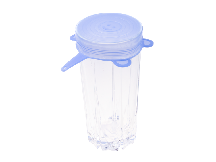 Pokrywki silikonowe do żywności, niebieskie, 6 szt.