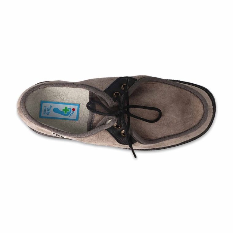 Półbuty męskie, zdrowotne, szare, Dr Orto