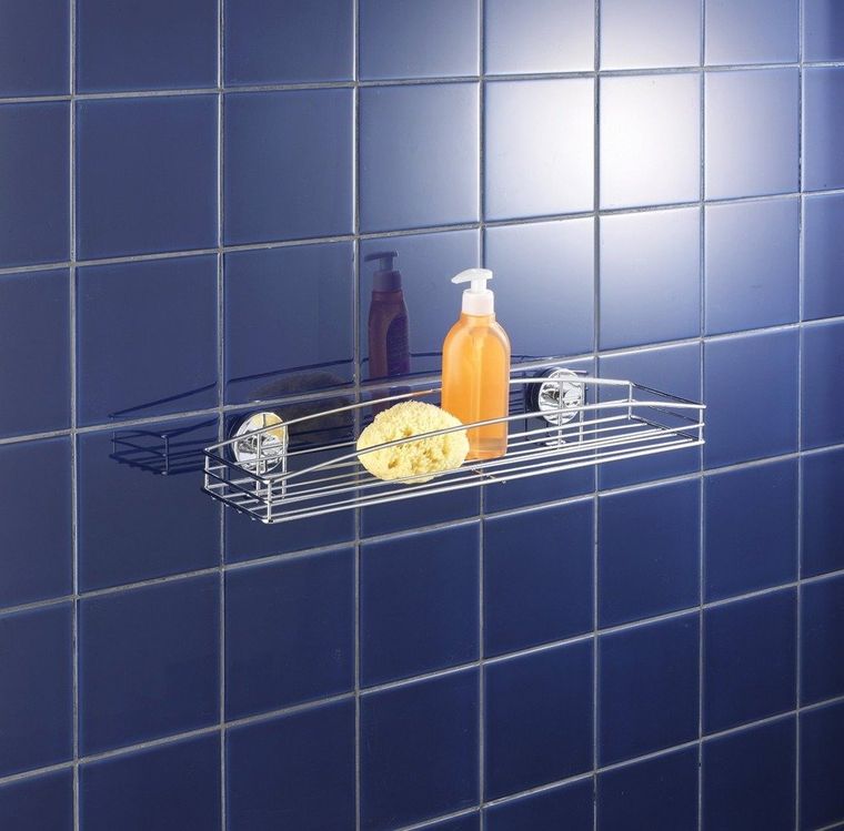 Półka łazienkowa, Milazzo, Vacuum-Loc, stal chromowana