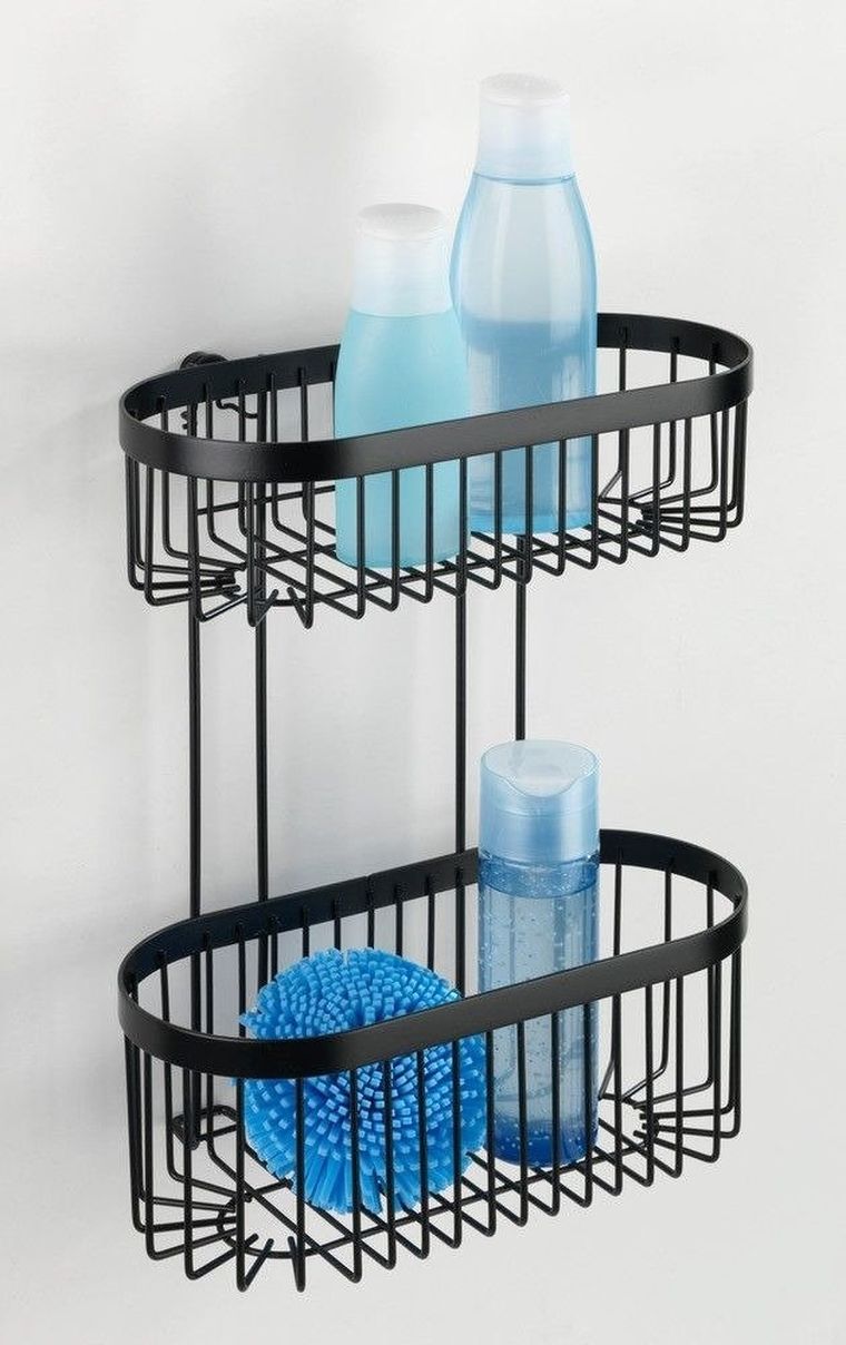 Półka łazienkowa, wisząca, classic-plus, 2 poziomy