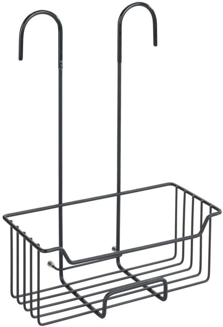 Półka łazienkowa, zawieszana na baterii prysznicowej, Caddy Milo, czarna