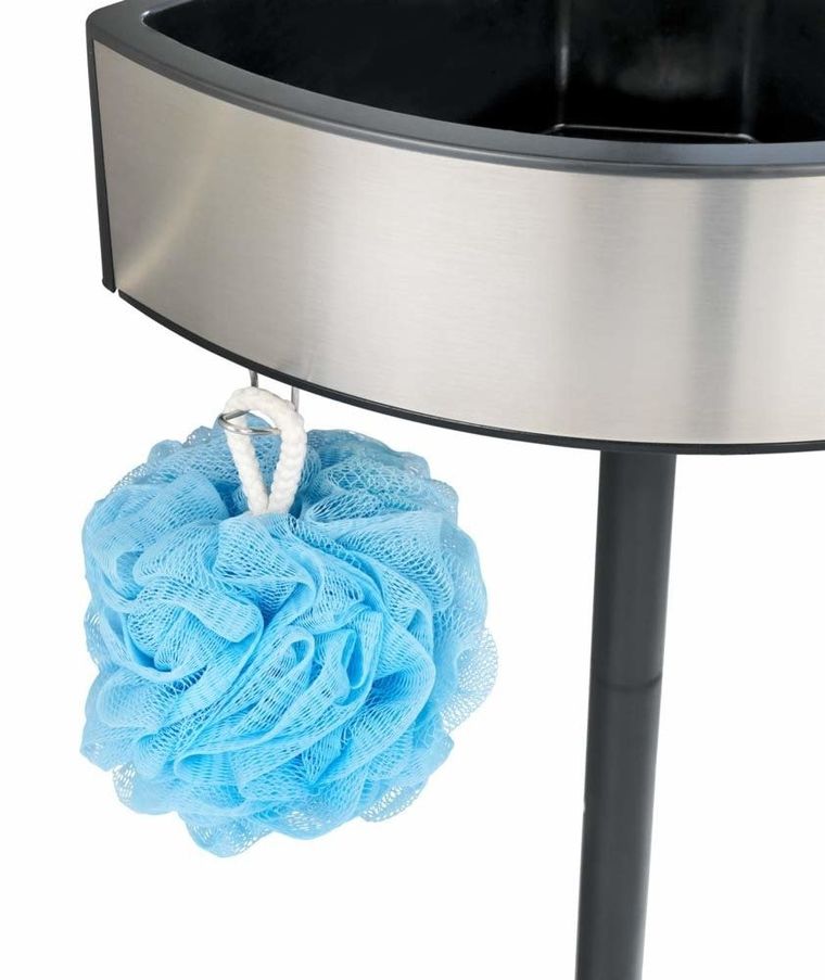 Półki prysznicowe narożne, premium big, czarne