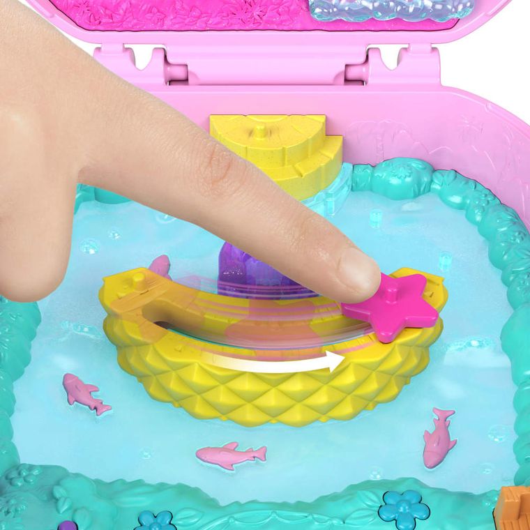 Polly Pocket, Ananasowa małpka, zestaw kompaktowy z laleczką i akcesoriami