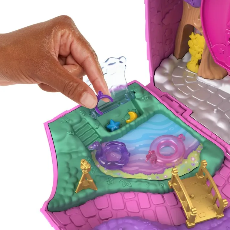 Polly Pocket, Jednorożec niespodzianka, zestaw do zabawy z laleczkami i akcesoriami