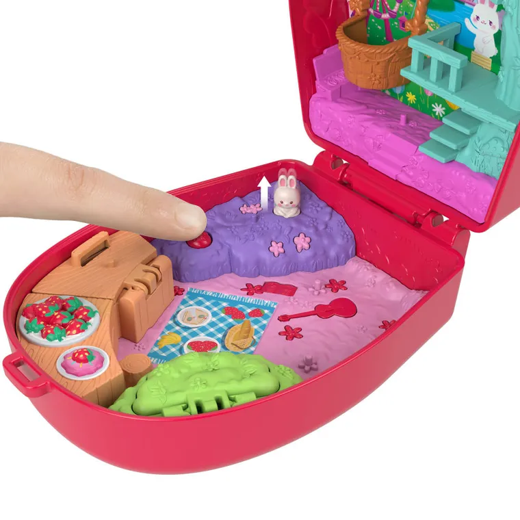 Polly Pocket, Piknik króliczka, zestaw kompaktowy z laleczką i akcesoriami