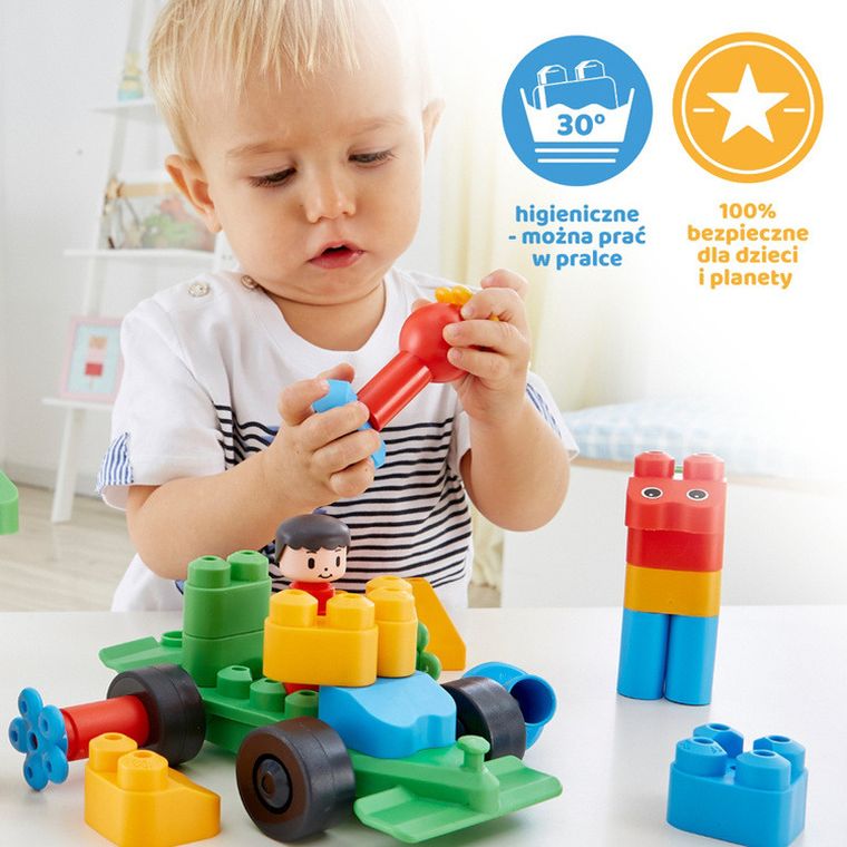 PolyM, Miasto, klocki konstrukcyjne, 50 elementów