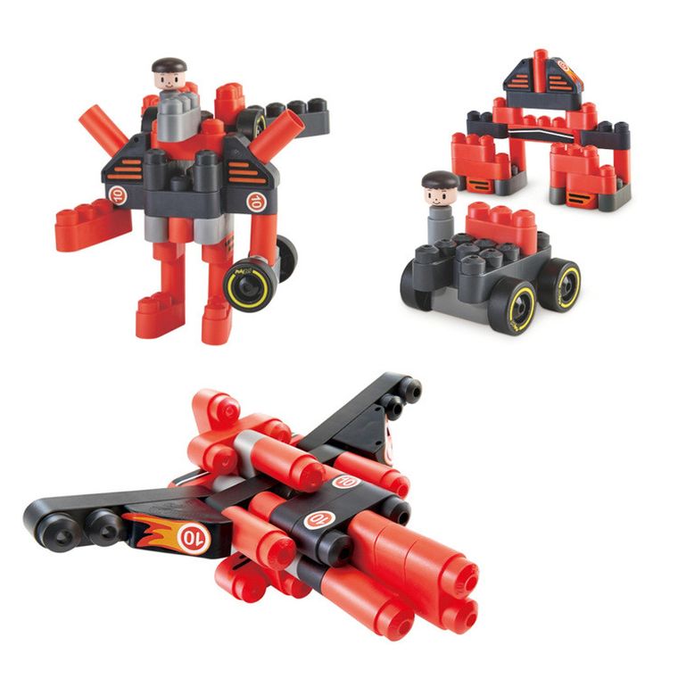 PolyM, Samochód wyścigowy, klocki konstrukcyjne, 31 elementów