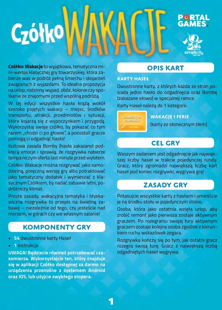 Portal Games, Czółko, Junior ABC, gra familijna