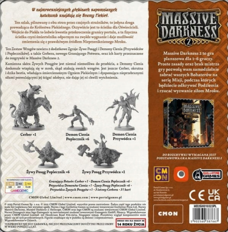 Portal Games, Massive Darkness 2: Gates of Hell, zestaw wrogów, dodatek do gry