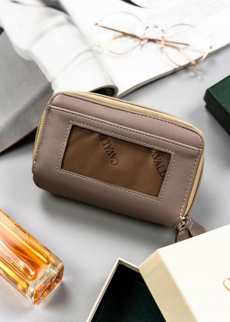 Portfel, beżowy, skóra ekologiczna, Cavaldi