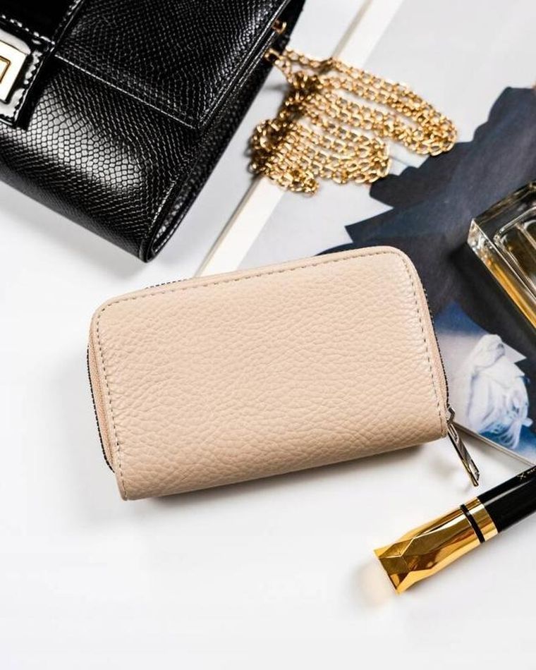 Portfel, beżowy, skóra ekologiczna, Cavaldi