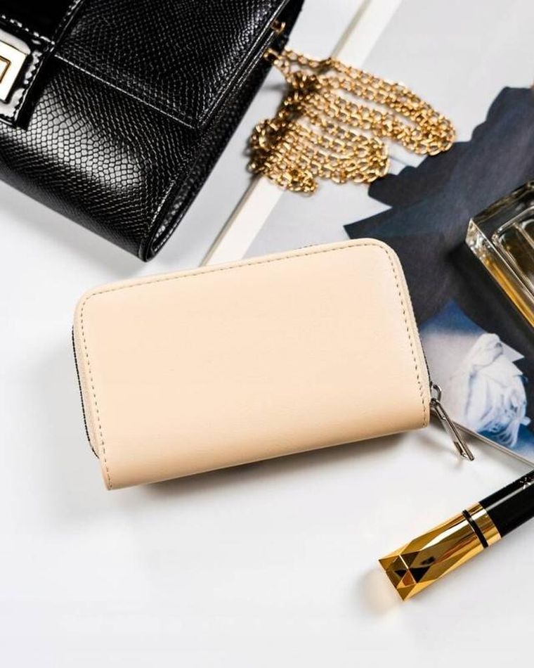 Portfel, beżowy, skóra ekologiczna, Cavaldi