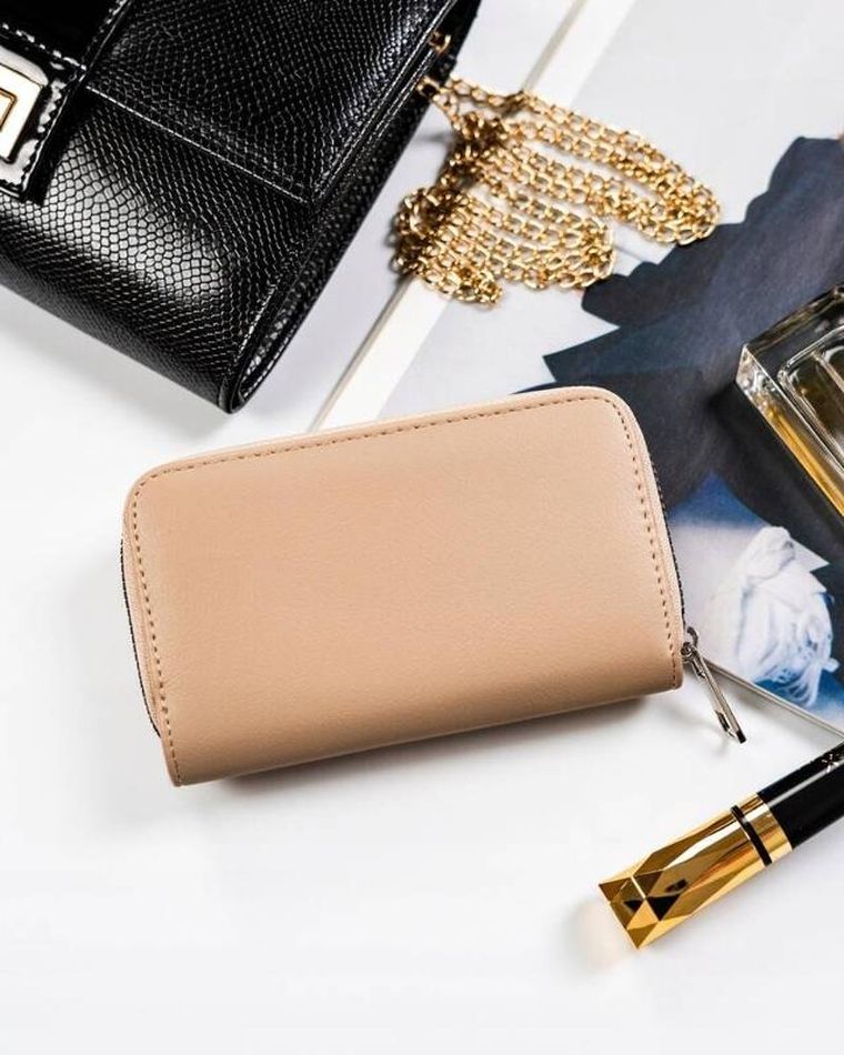 Portfel, beżowy, skóra ekologiczna, Cavaldi