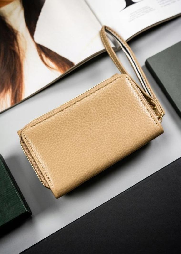 Portfel, beżowy, skóra ekologiczna, Cavaldi