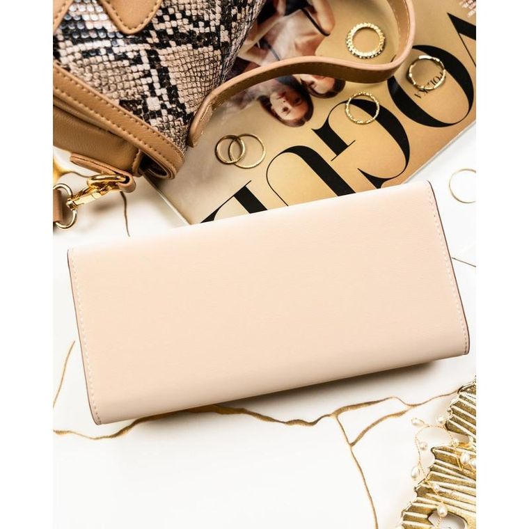 Portfel, beżowy, skóra ekologiczna, Peterson