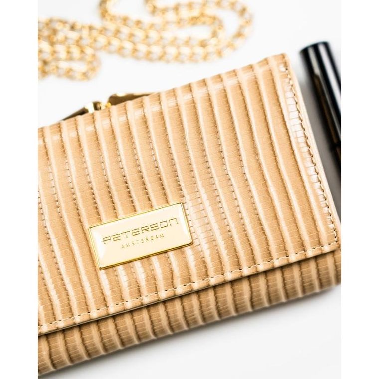 Portfel, beżowy, skóra ekologiczna, Peterson