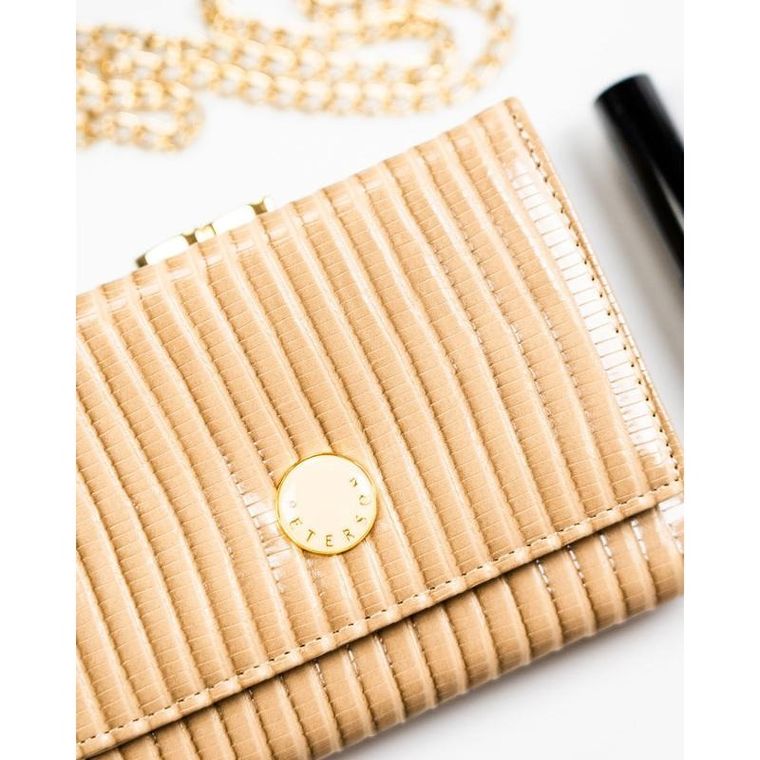 Portfel, beżowy, skóra ekologiczna, Peterson