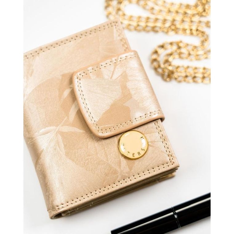 Portfel, beżowy, skóra ekologiczna, Peterson