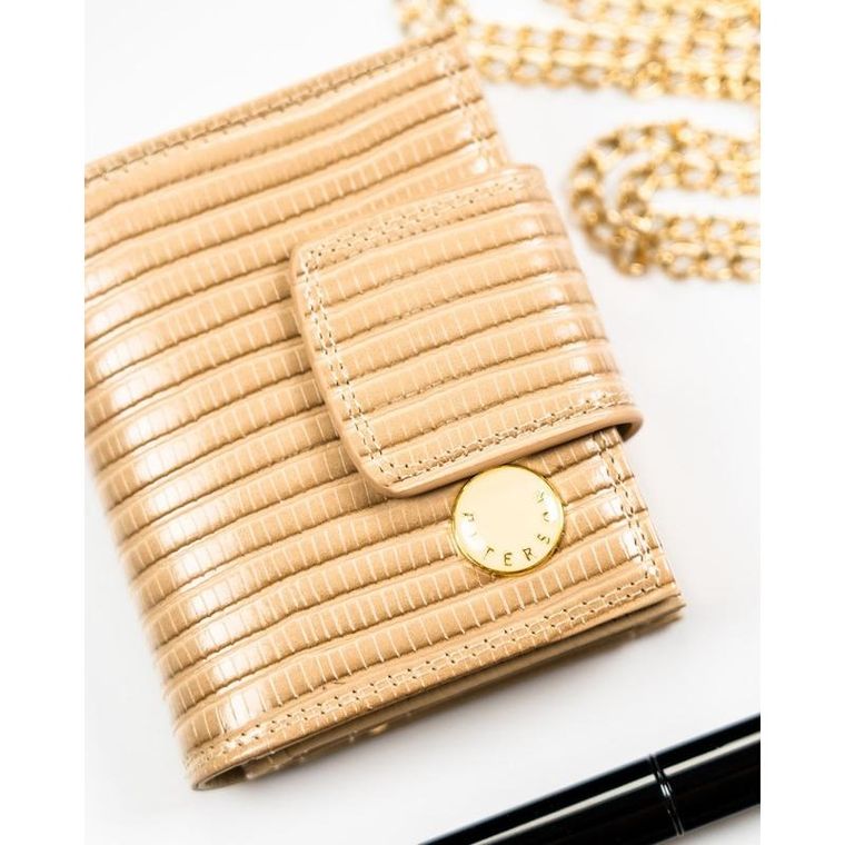 Portfel, beżowy, skóra ekologiczna, Peterson